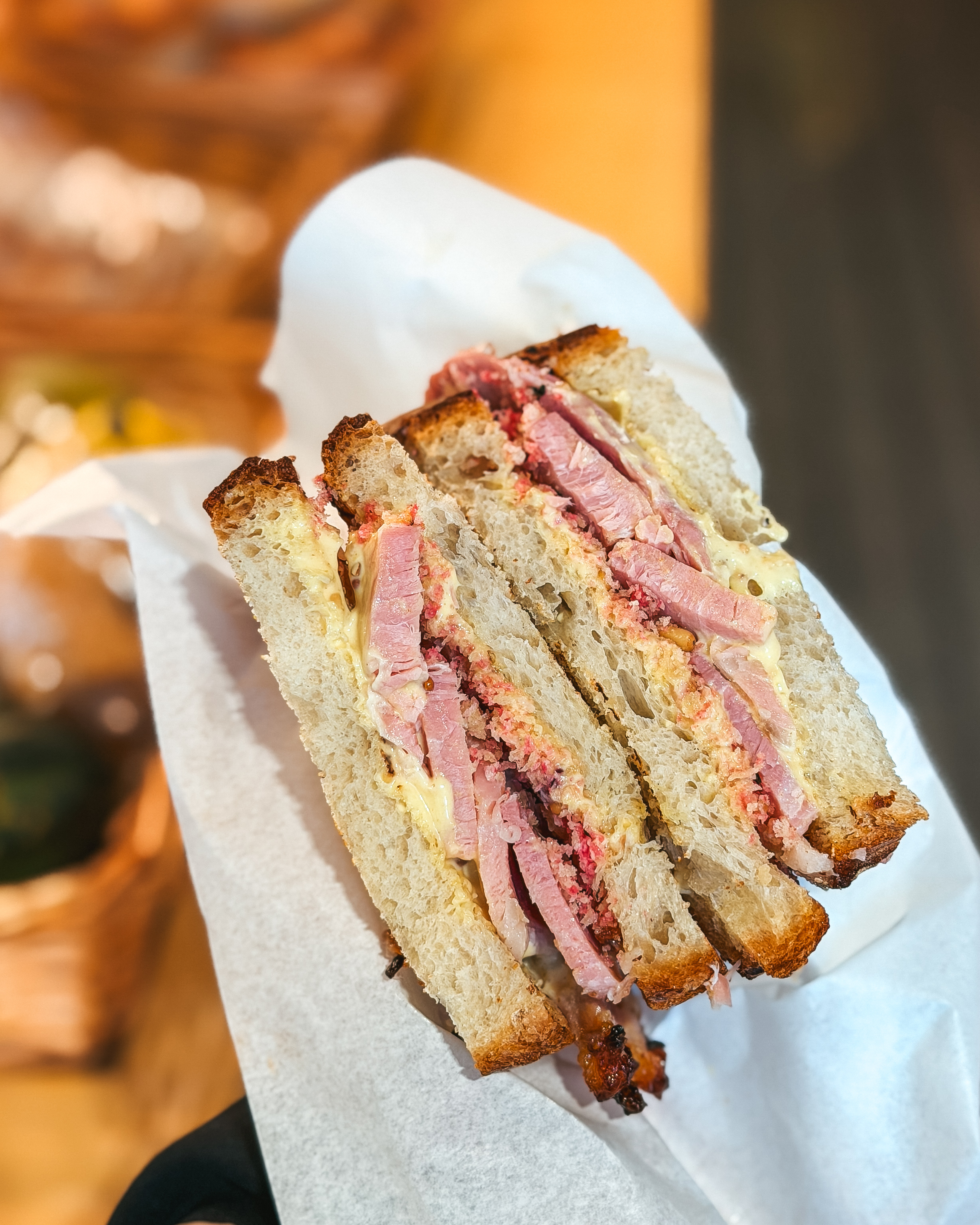 A freshly made sandwich from On the Hoof at Cork's English Market
